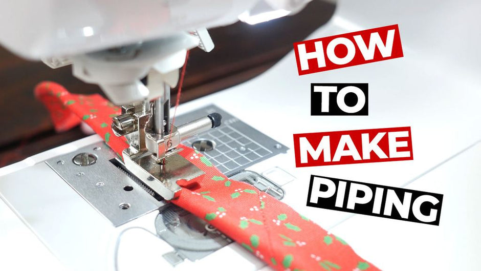 Showing how to sew piping