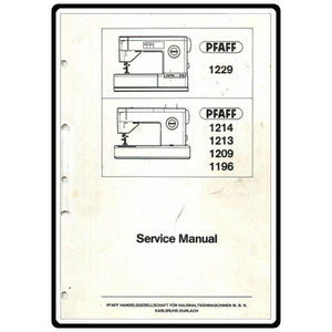 Service Manual, Pfaff 1216 image # 12764