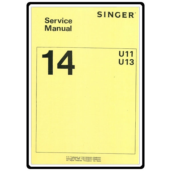 Service Manual, Singer 14U11 image # 4263
