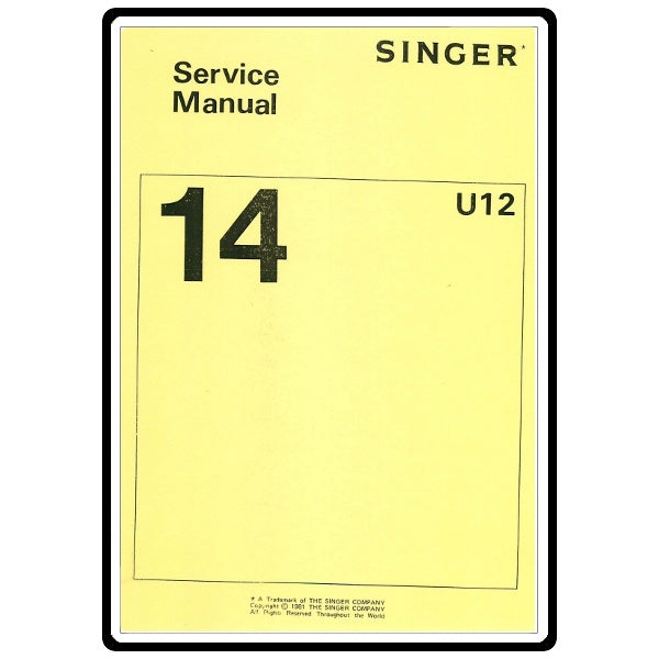 Service Manual, Singer 14U12 image # 4264
