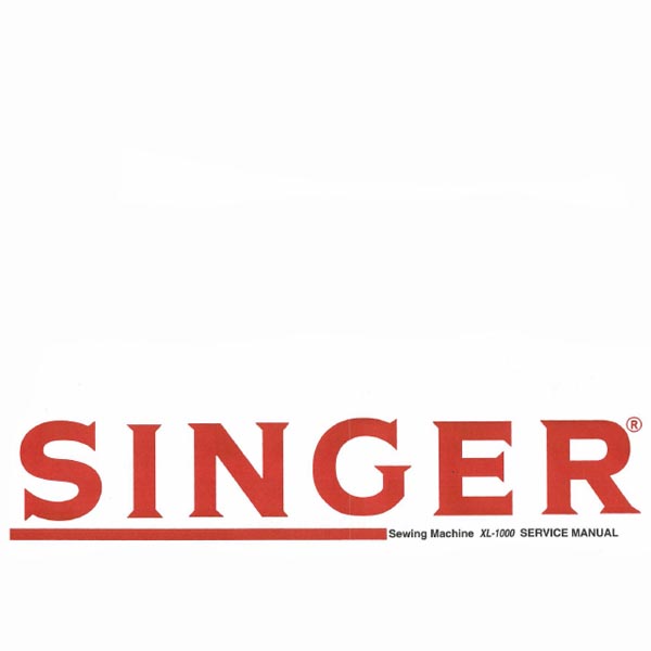 Service Manual, Singer Quantum XL1000 image # 19993