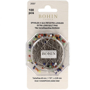 1 7/8" Quilting Glass Head Pins (100 CT), Bohin image # 85905