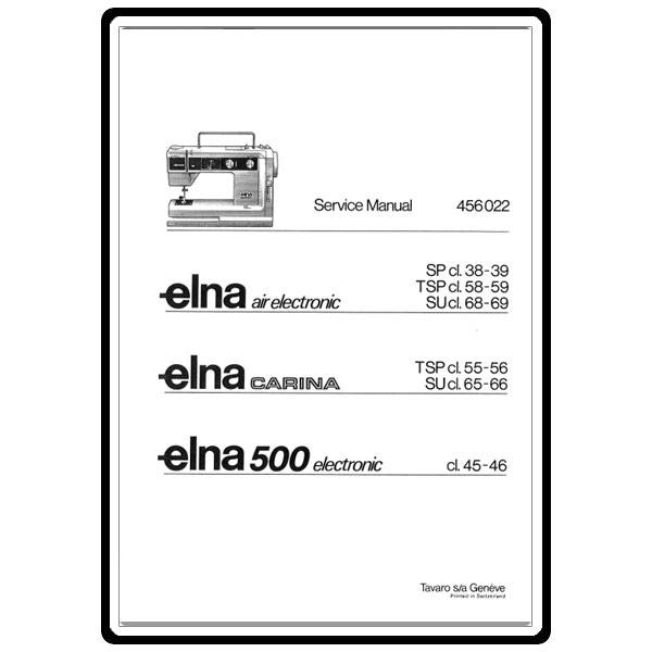Service Manual, Elna 500 Electronic
