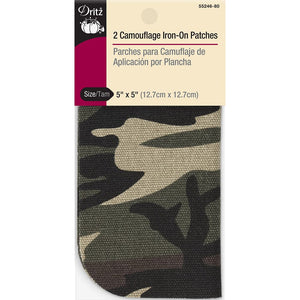 Camouflage Iron-On Patches, Green (2ct), Dritz image # 91817
