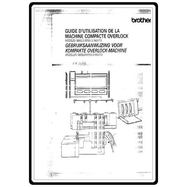 Service Manual, Brother Compact Overlock 9800LD image # 5599