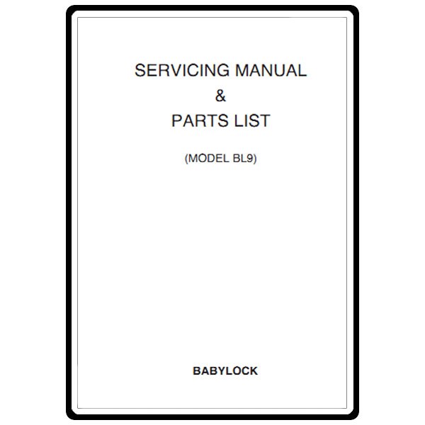 Service Manual, Babylock BL9 image # 5791