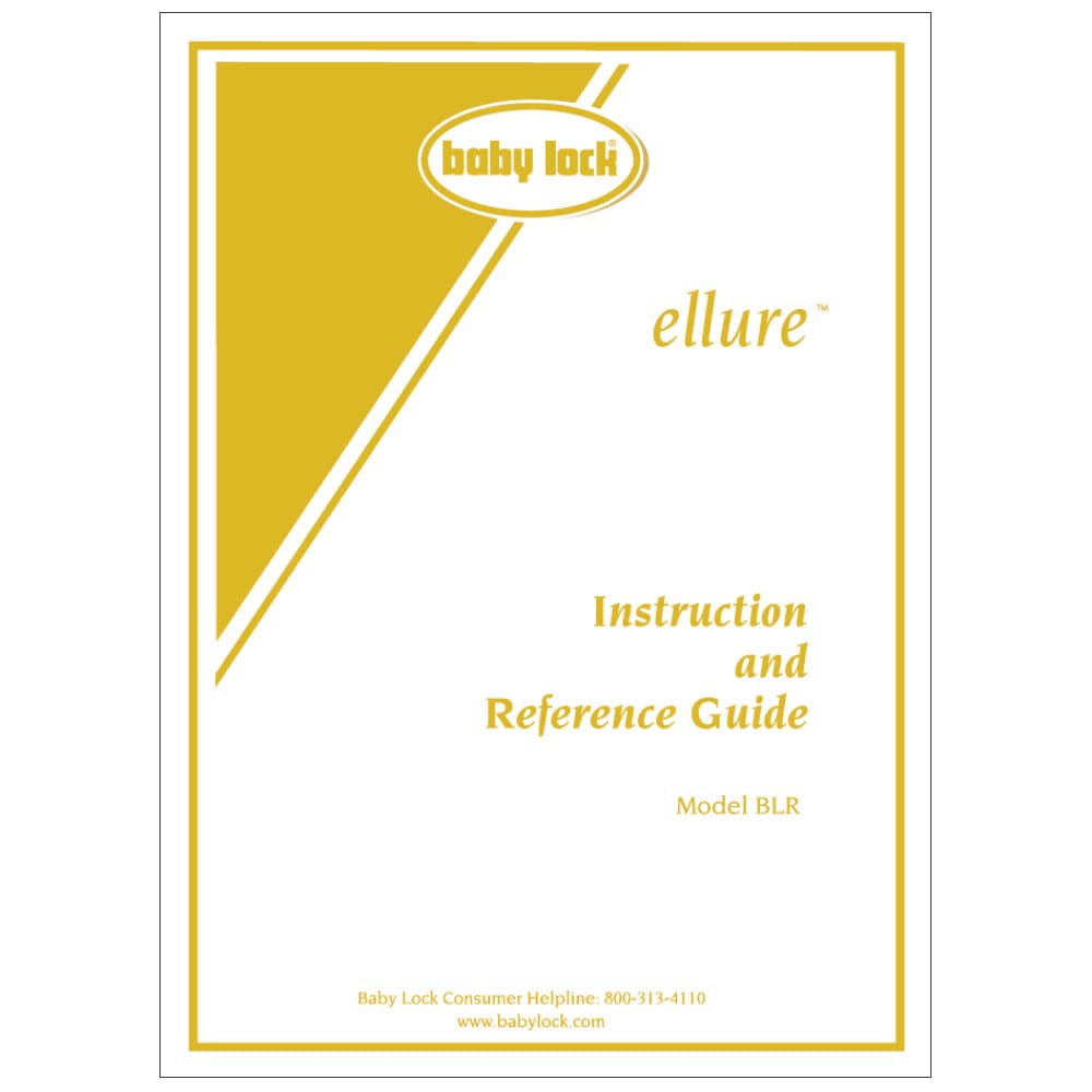 Babylock BLR Ellure Instruction Manual image # 121517