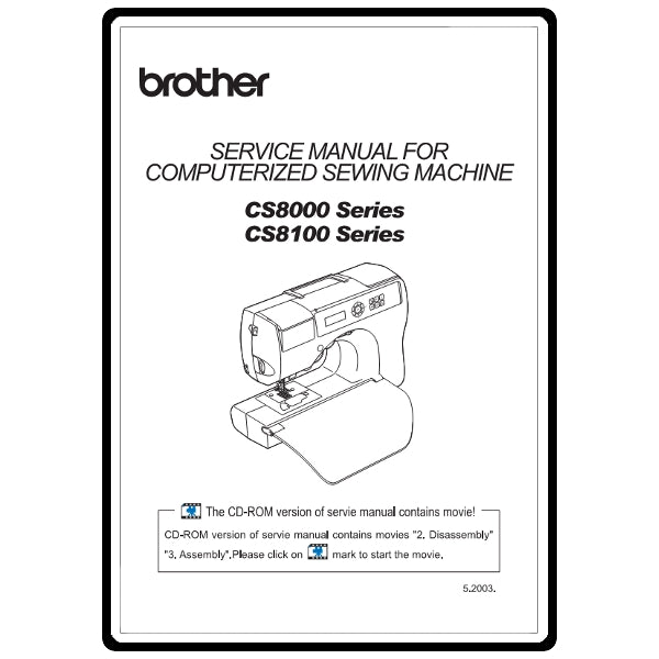 Service Manual, Brother CS8000 image # 5932