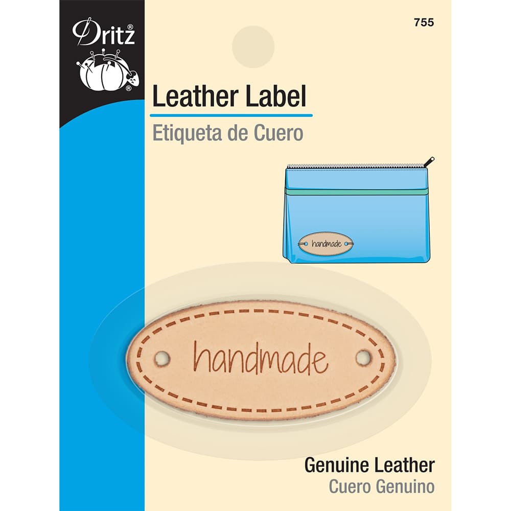 Leather Label, Oval, "Handmade" image # 92910