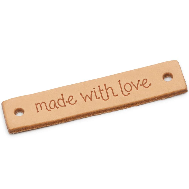 Leather Label, Rectangle, "Made with Love" image # 92902