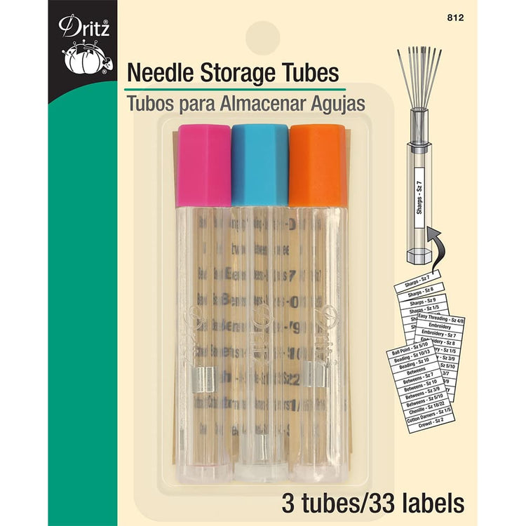 3pk Needle Storage Tubes with Labels, Dritz image # 91660