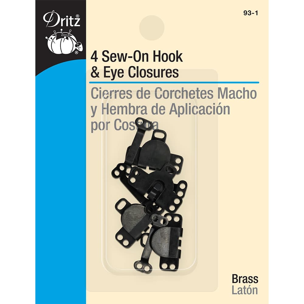 Sew-On Hook and Eye Closures (4pk) image # 91531