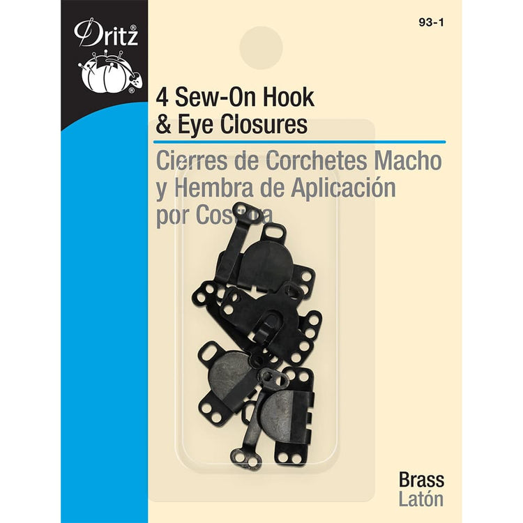 Sew-On Hook and Eye Closures (4pk) image # 91531