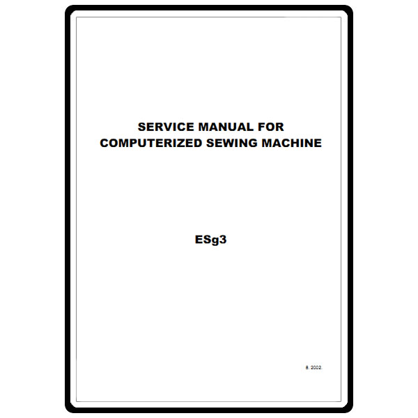 Service Manual, Babylock ESG3 Ellageo image # 22231