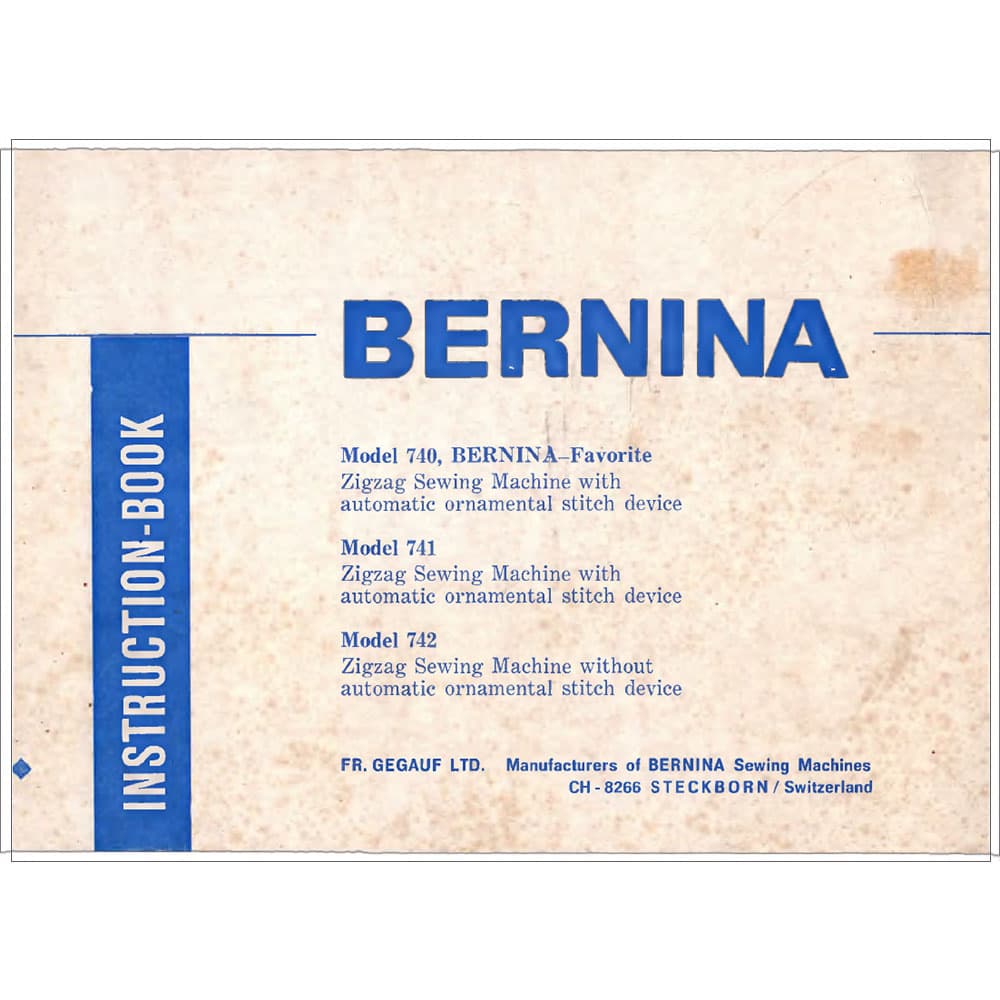 Bernina 742 Instruction Manual image # 114794