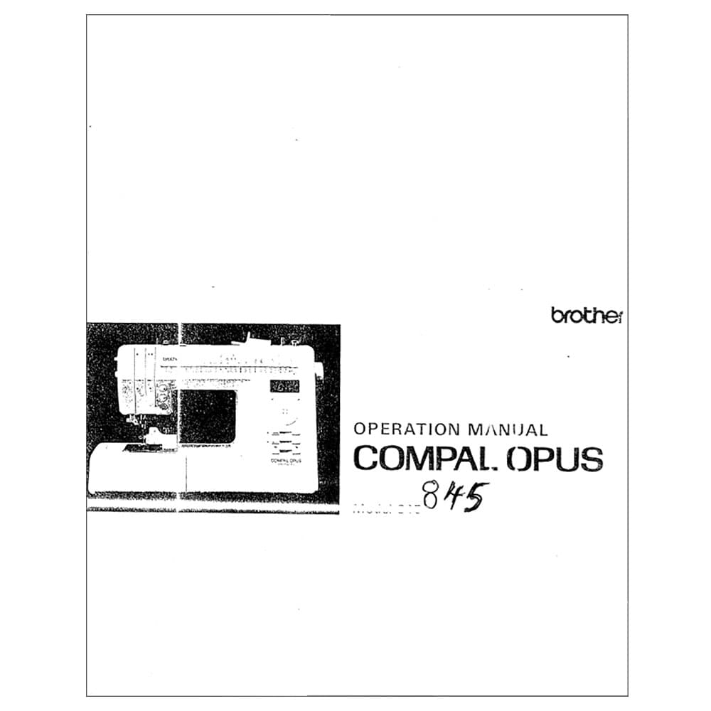 Brother Compal Opus 845 Instruction Manual image # 116567