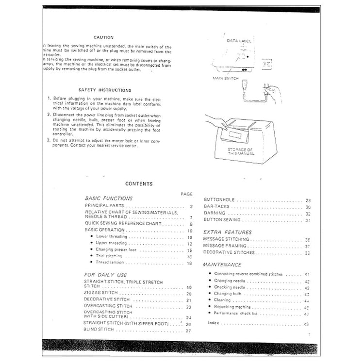 Brother Compal Opus 845 Instruction Manual image # 116566
