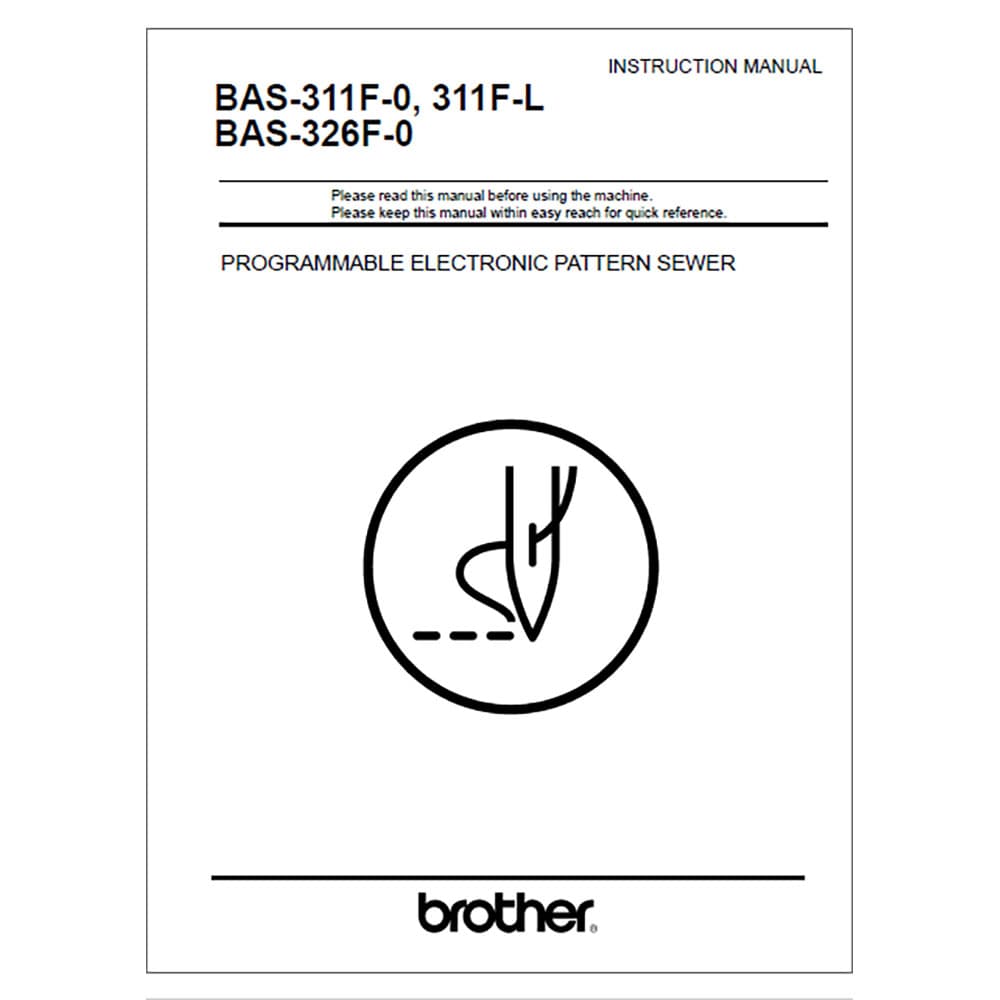 Brother BAS-311F-1 Instruction Manual image # 116619