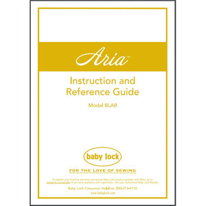 Instruction Manual, Babylock BLAR Aria image # 29725