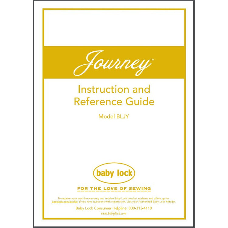 Instruction Manual, Babylock BLJY Journey image # 29762