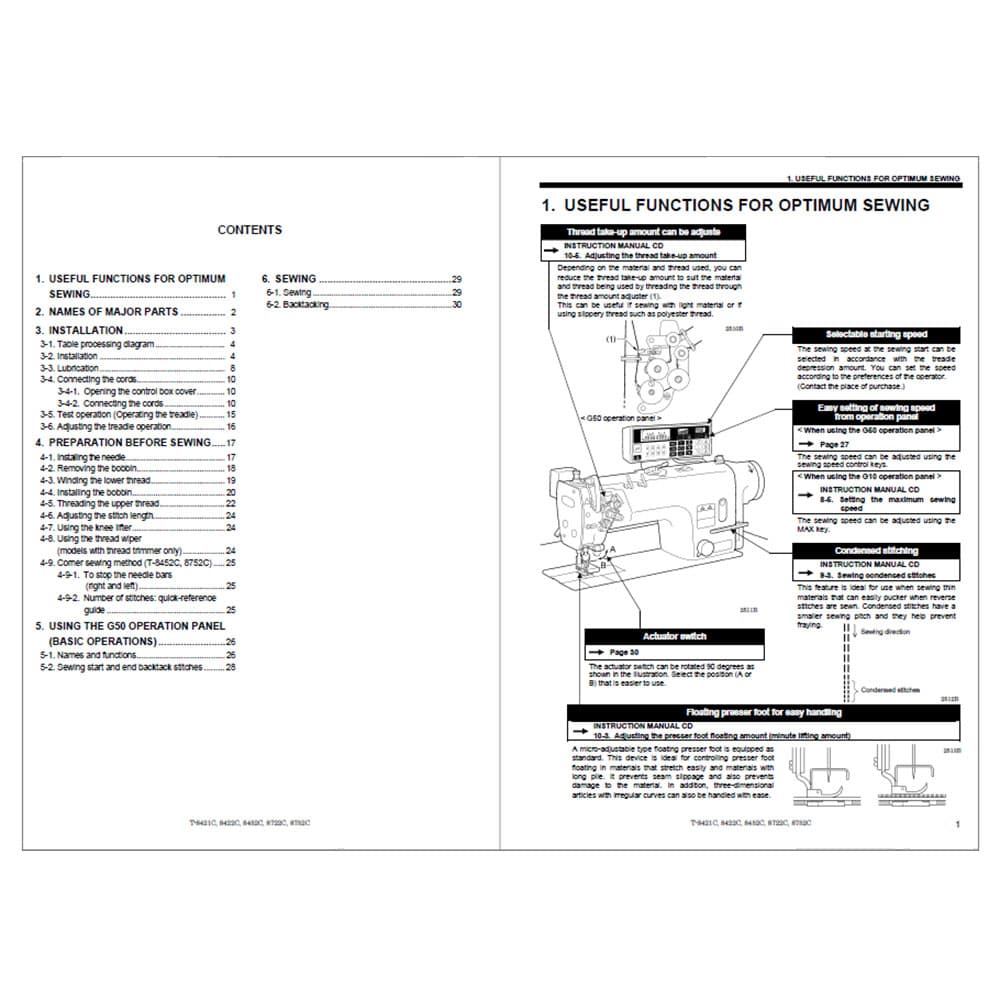 Brother T-8421C Instruction Manual image # 117665
