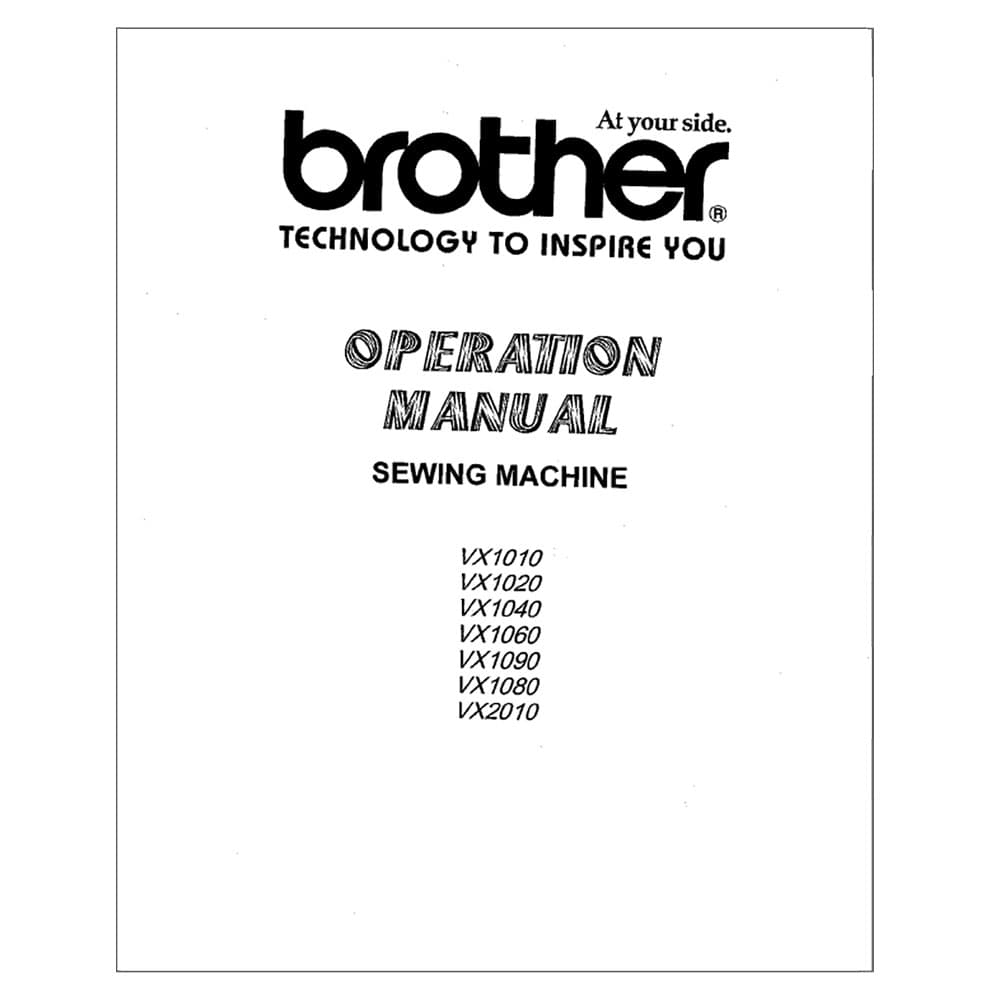 Brother VX-1040 Instruction Manual image # 117776