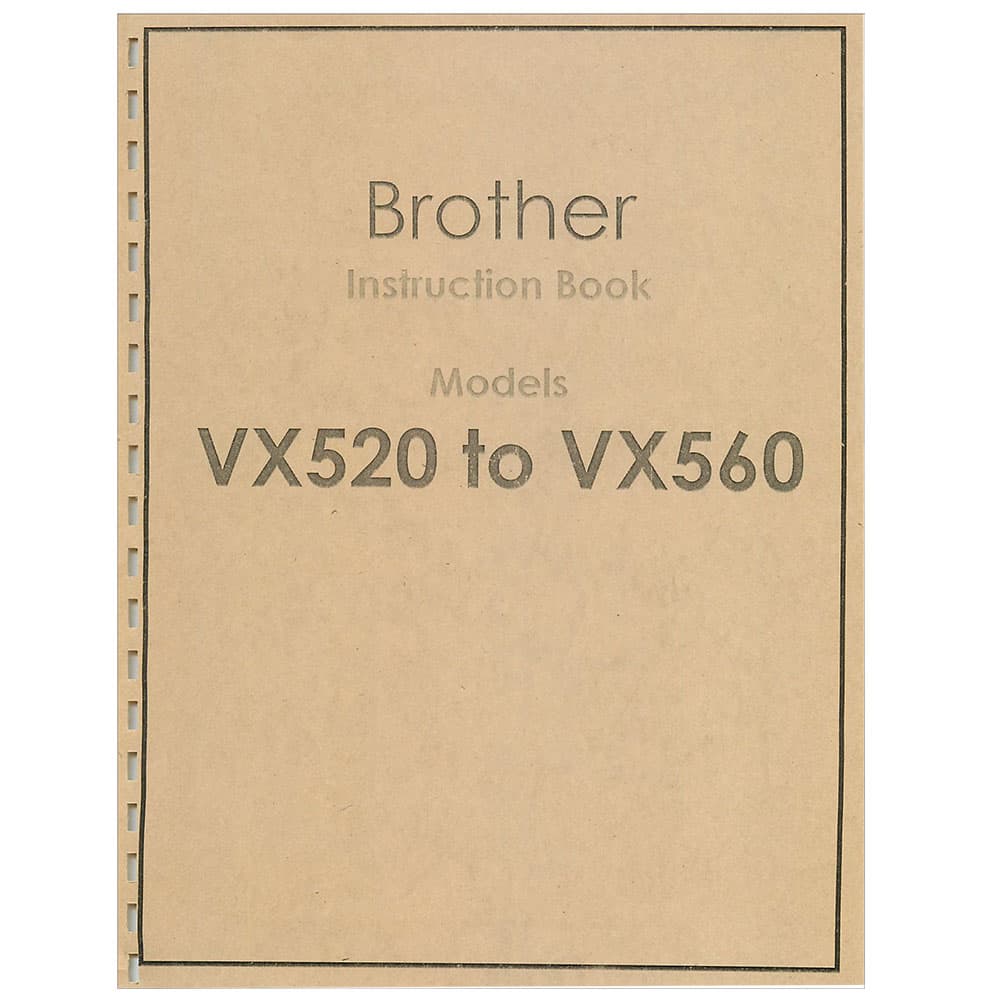 Brother VX-520 Instruction Manual image # 116400
