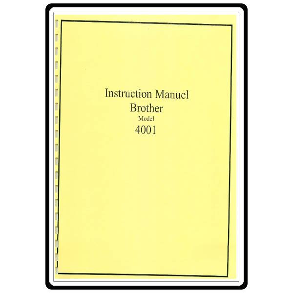 Instruction Manual, Brother XL-4001 image # 9321