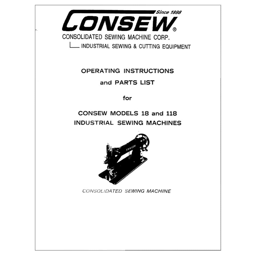 Consew 118 Instruction Manual image # 115597