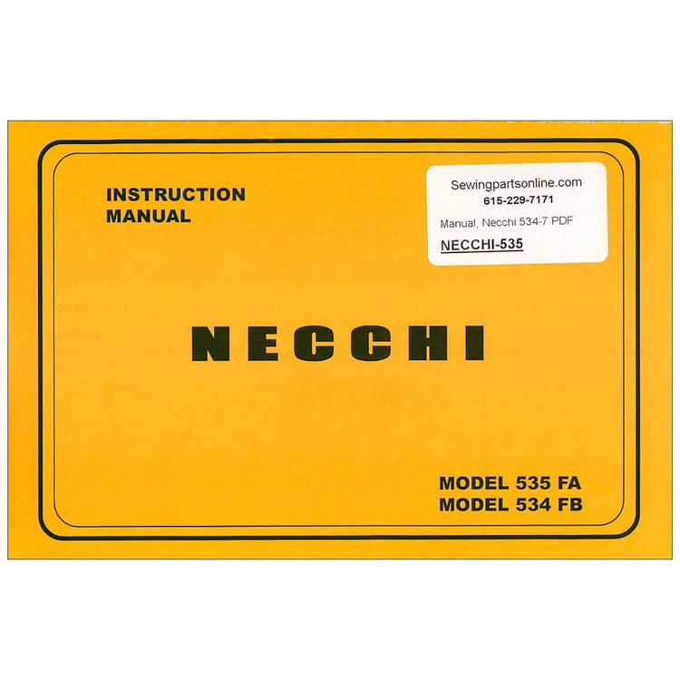 Necchi 537FA Instruction Manual image # 115991