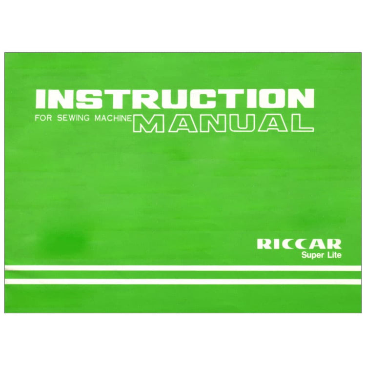 Riccar R918 Instruction Manual image # 115104