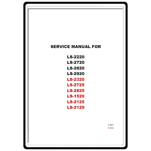 Service Manual, Brother LS2320 image # 10440