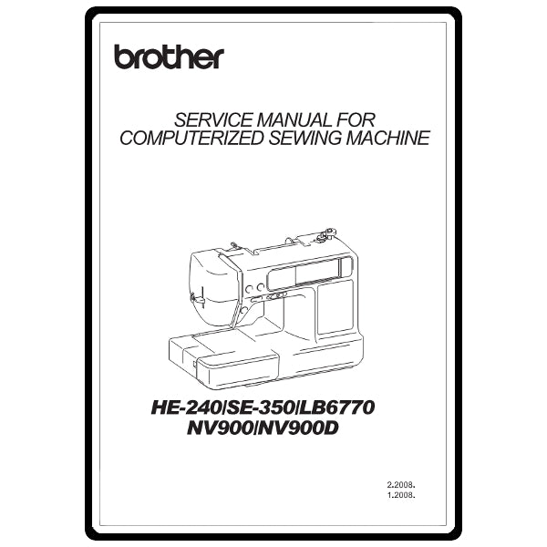 Service Manual, Brother NV900D image # 10606