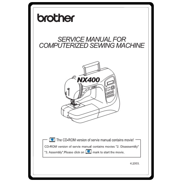 Service Manual, Brother NX400 image # 22146