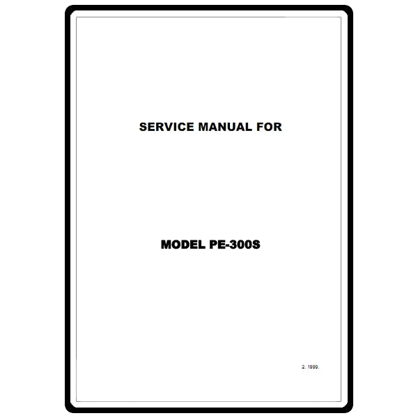 Service Manual, Brother PE300S image # 22156