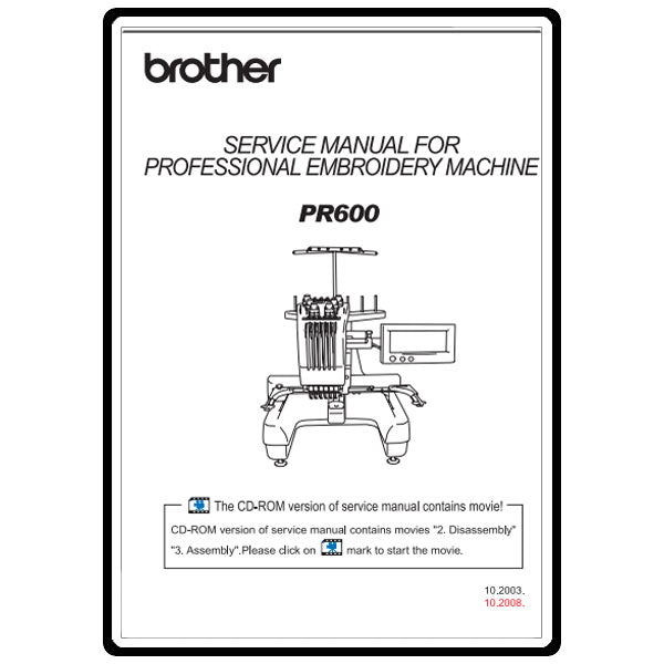 Service Manual, Brother PR-600 image # 6173