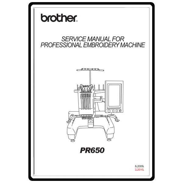 Service Manual, Brother PR-650 image # 10857