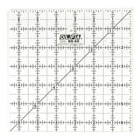 Frosted Square Ruler (6.5"x6.5"), Olfa image # 19908
