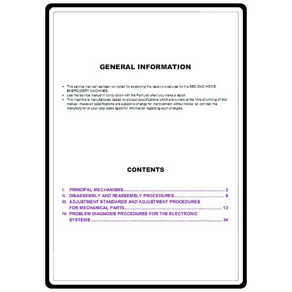 Service Manual, Simplicity SE3 image # 6257