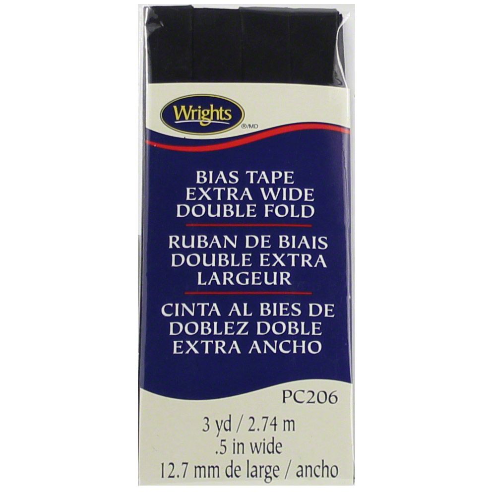 Bias Tape, Extra Wide Double Fold, Wrights #W206