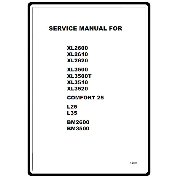 Service Manual, Brother XL3510 image # 6570