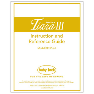 Babylock BLTR16-3 Tiara III Instruction Manual image # 121951