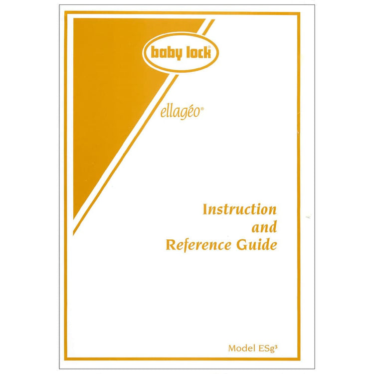 Babylock ESG3 Ellageo Instruction Manual image # 121832