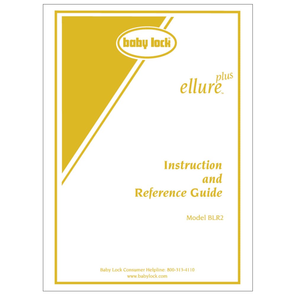 Babylock Ellure Plus BLR2 Instruction Manual image # 122020