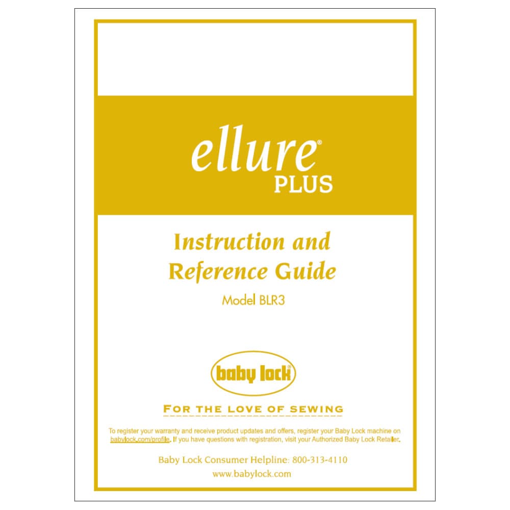 Babylock BLR3 Ellure Plus Instruction Manual image # 122008