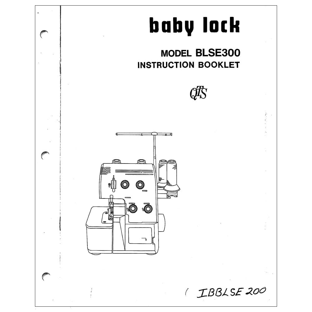 Babylock BLSE300 Instruction Manual image # 122002