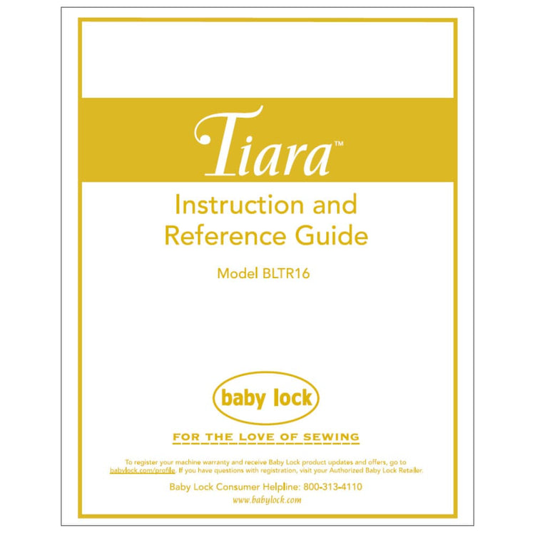 Babylock BLTR16 Tiara Instruction Manual image # 122042