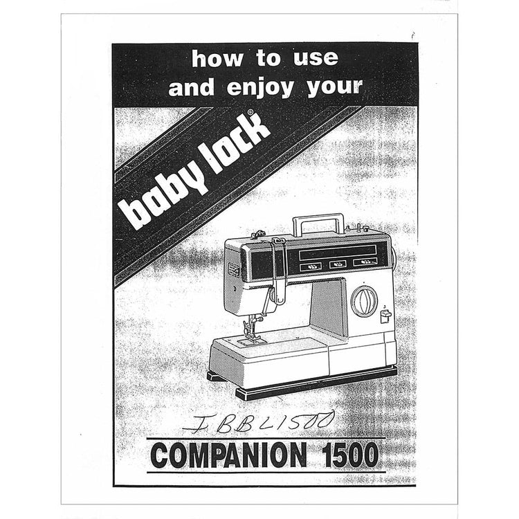 Babylock Companion BL1500 Instruction Manual image # 121526