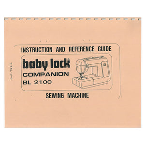 Babylock BL2100 Companion Instruction Manual image # 121544