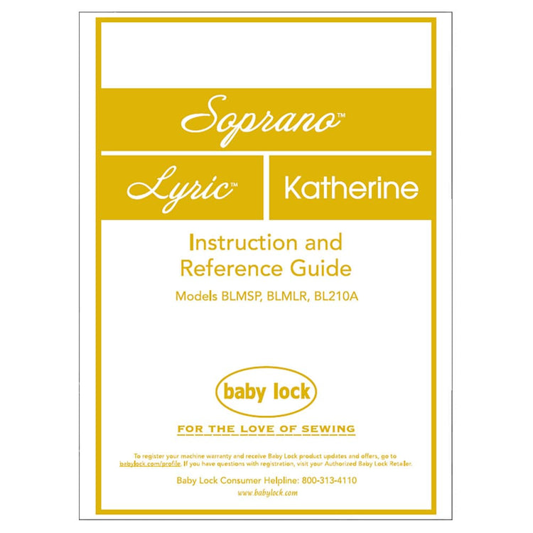 Babylock BL210A Katherine Instruction Manual image # 121757